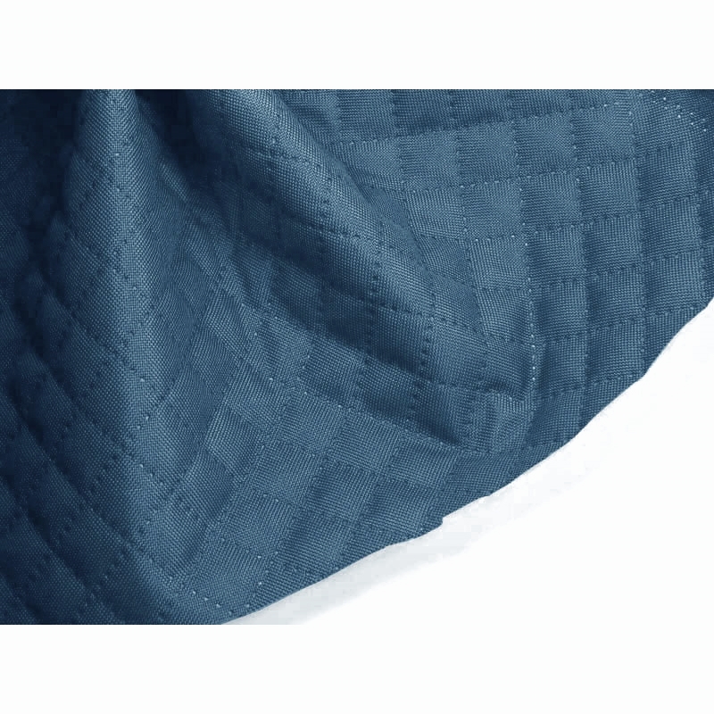 Quilted   polyester fabric Oxford 600d pu*2 waterproof karo (352) blue 25 mb