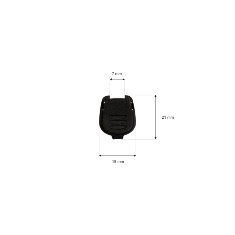 Plastic cord lock 7 mm (305-3094) black 100 pcs