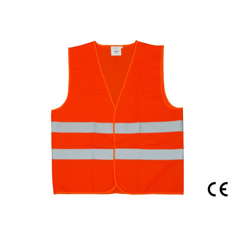 Ochranná reflexní vesta s 2 pruhy oranžová xxl