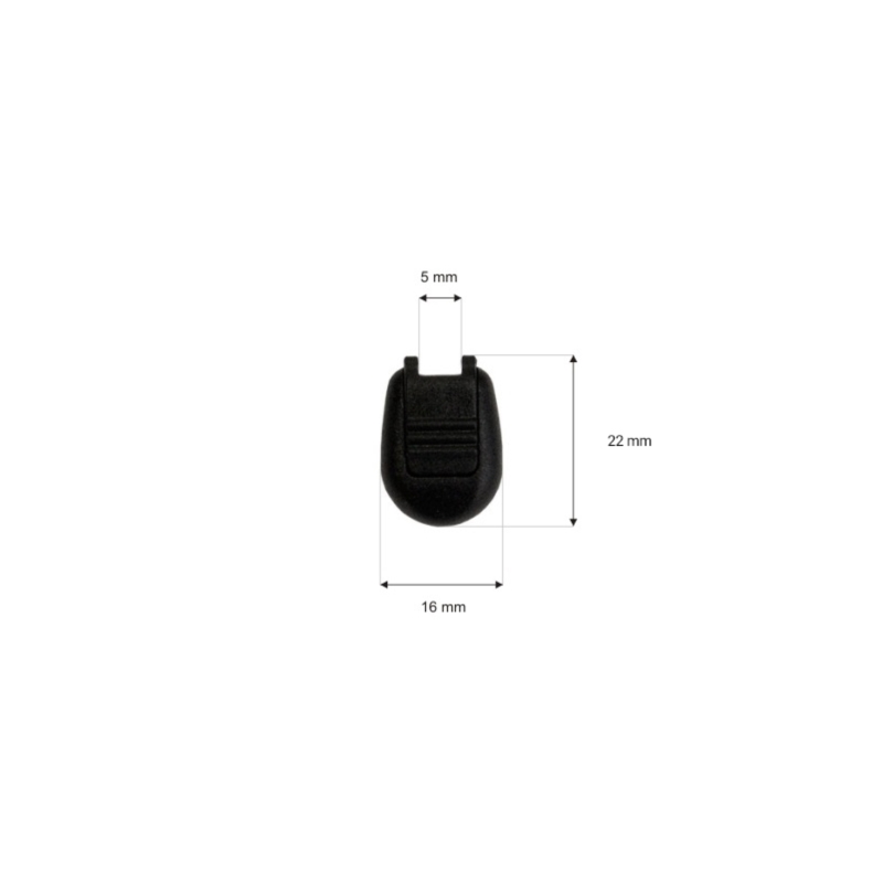 Plastová koncovka zamačkávaci 5 mm (305-3051) černý 100 ks