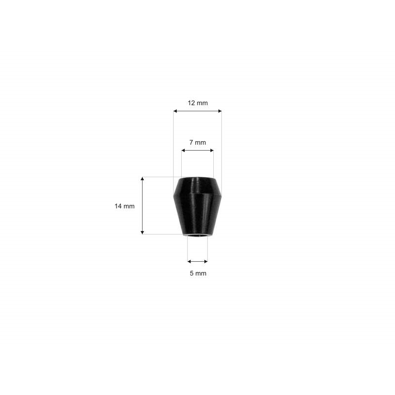 Plastová koncovka zamačkávaci 5 mm (305-3064) černý  100  ks