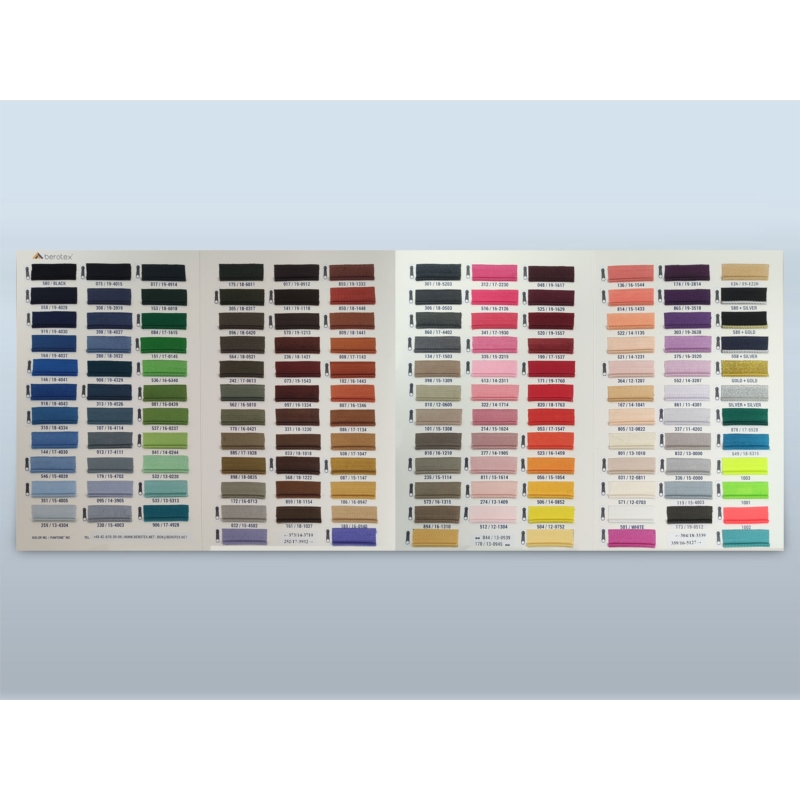 Katalog kolorów taśmy suwakowej