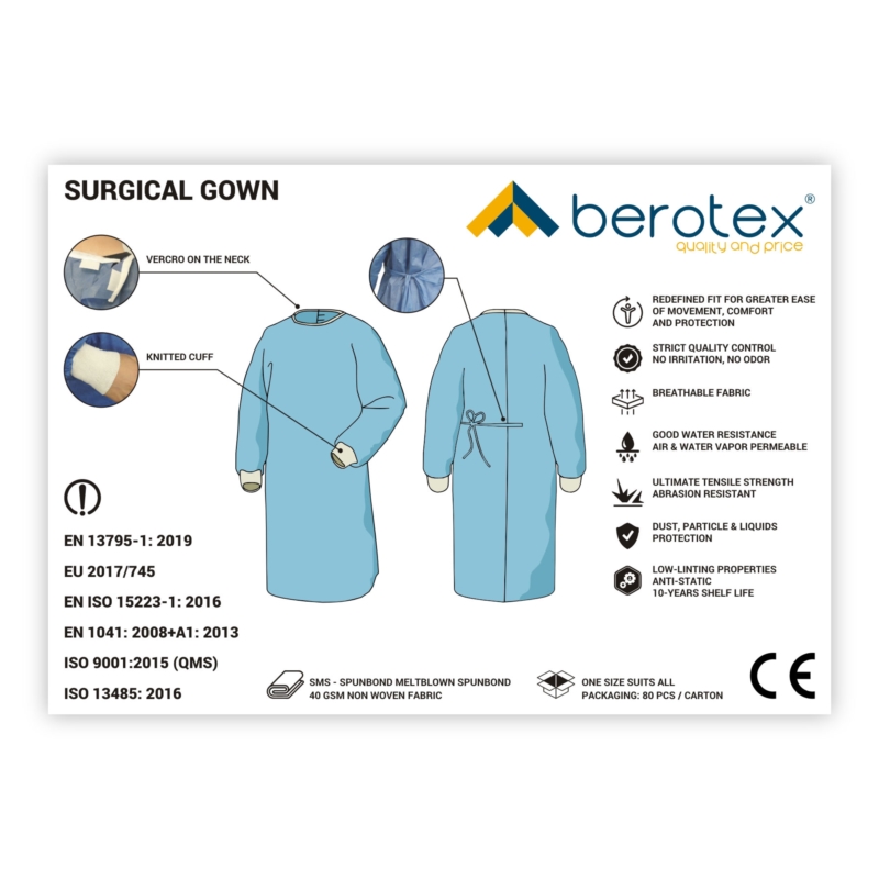 PROTECTIVE  GOWN, BLUE