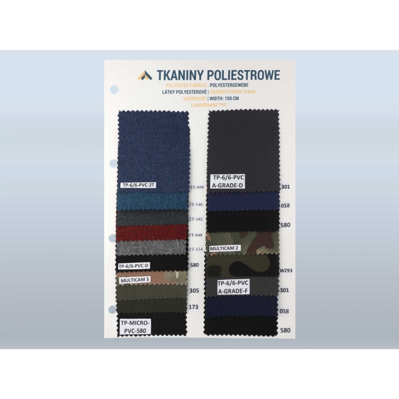 Katalog kolorów tkanin poliestrowych 600d*600d 2-tone