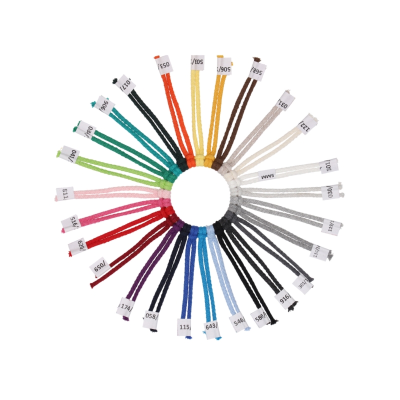 Katalog kolorów sznurków bawełnianych 5 mm