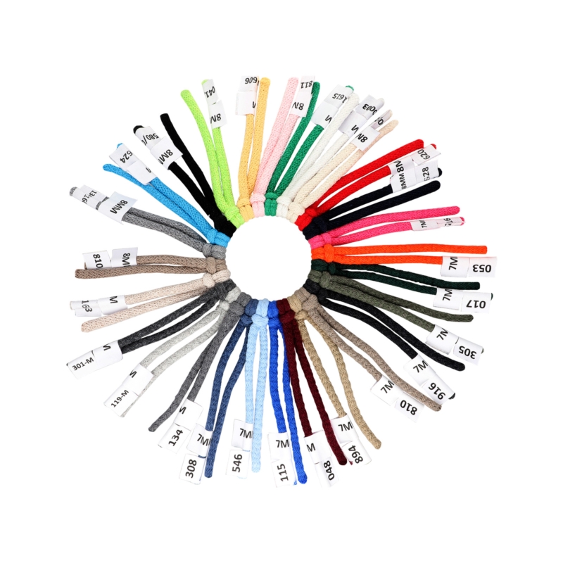 Katalog kolorów sznurków bawełnianych 7-8 MM