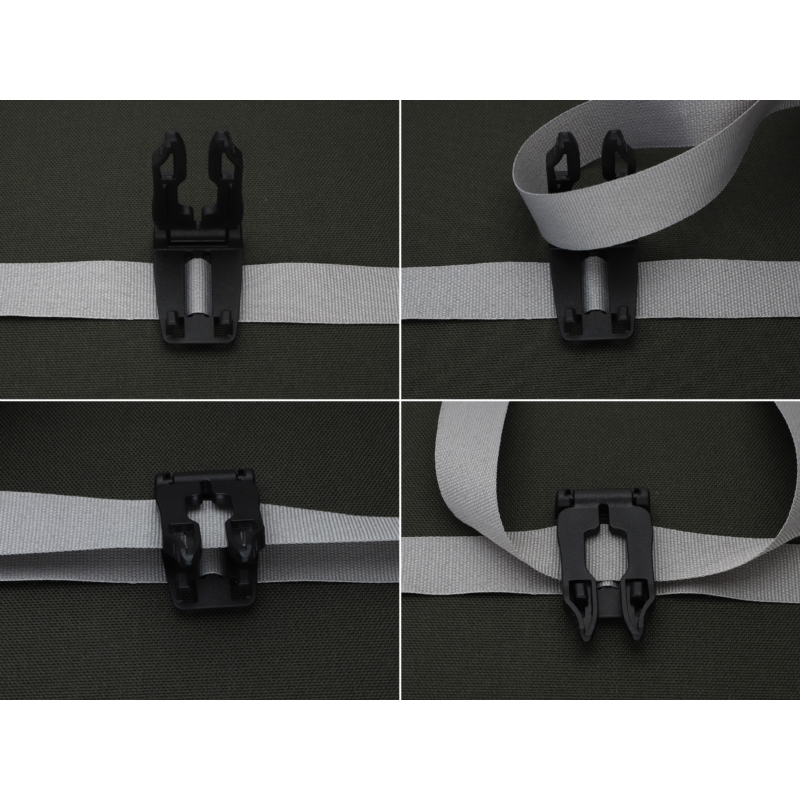 Folding plastic buckle 25 mm black 50 pcs