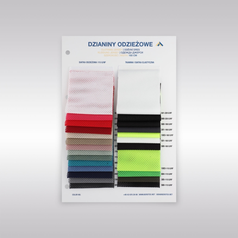 Katalog pletených oděvních  tkanin