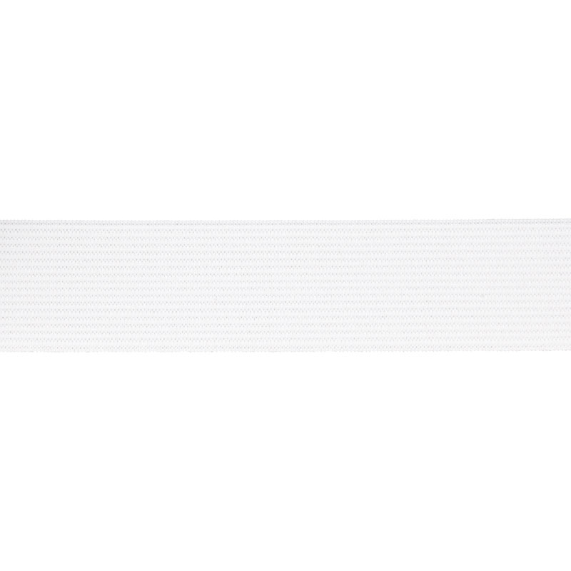 Taśma elastyczna płaska tkana 50 mm (501) biała poliester