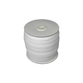 Taśma elastyczna płaska dziana 10 mm (501) biała poliester