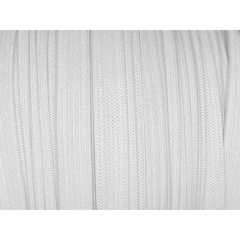 Knitted elastic tape 10 mm (501) white polyester 100 mb