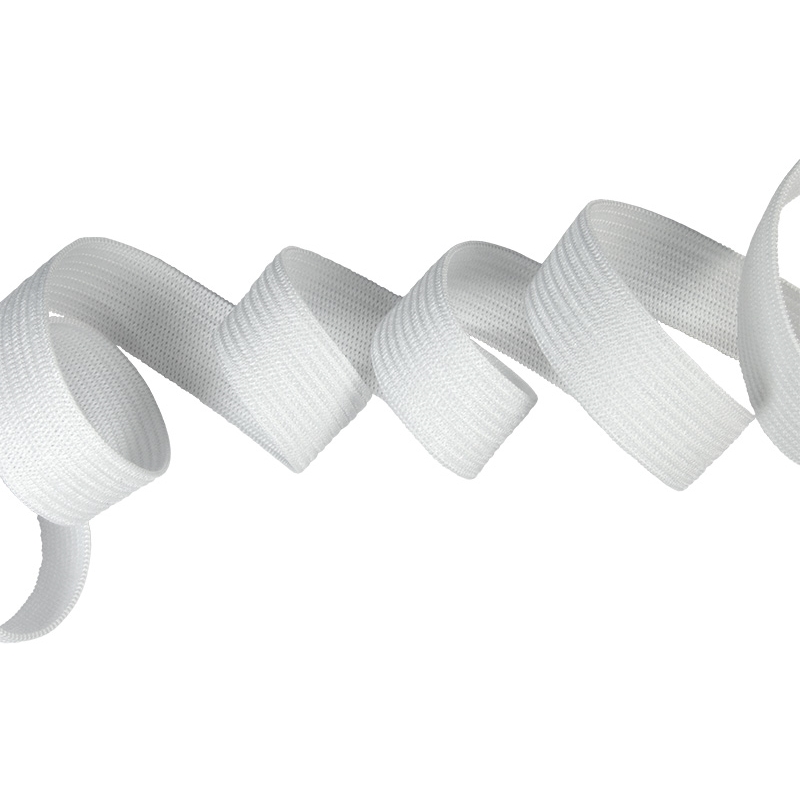 Elastischer band flach gestrickt 15 mm (501) weiß polyester 100 lm