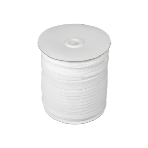 Taśma elastyczna płaska dziana 15 mm (501) biała poliester