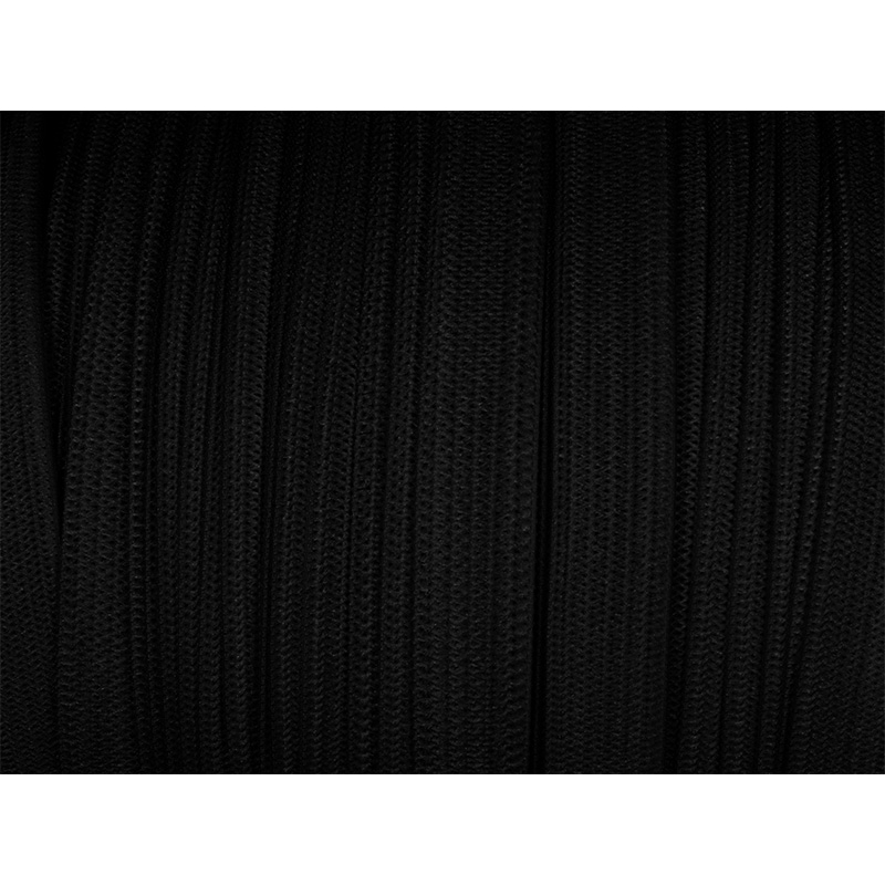 Elastischer band flach gestrickt 10 mm (580) Schwarz polyester 100 lm