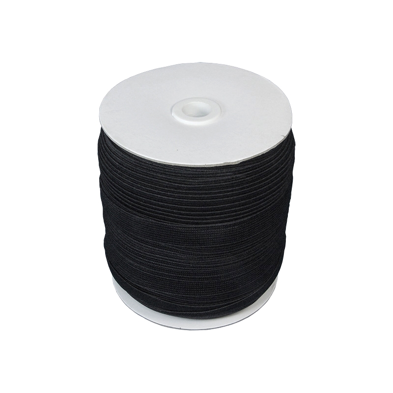 Elastischer band flach gestrickt 15 mm (580) Schwarz polyester 100 lm