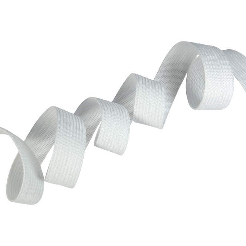Elastischer band flach gestrickt 20 mm (501) weiß polyester 25 lm