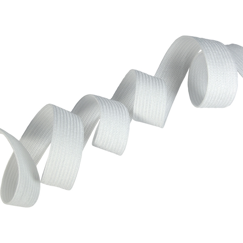 Elastischer band flach gestrickt 40 mm (501) weiß polyester 25 lm
