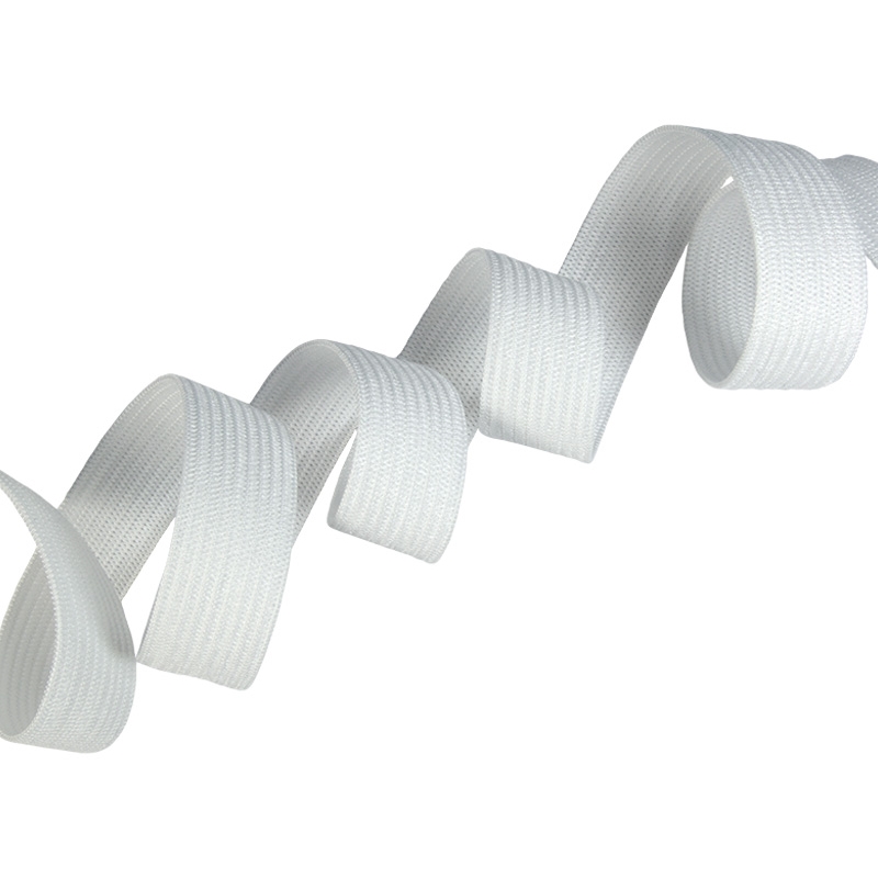 Elastischer band flach gestrickt 50 mm (501) weiß polyester 25 lm