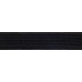 Taśma elastyczna płaska dziana 30 mm (580) czarna poliester