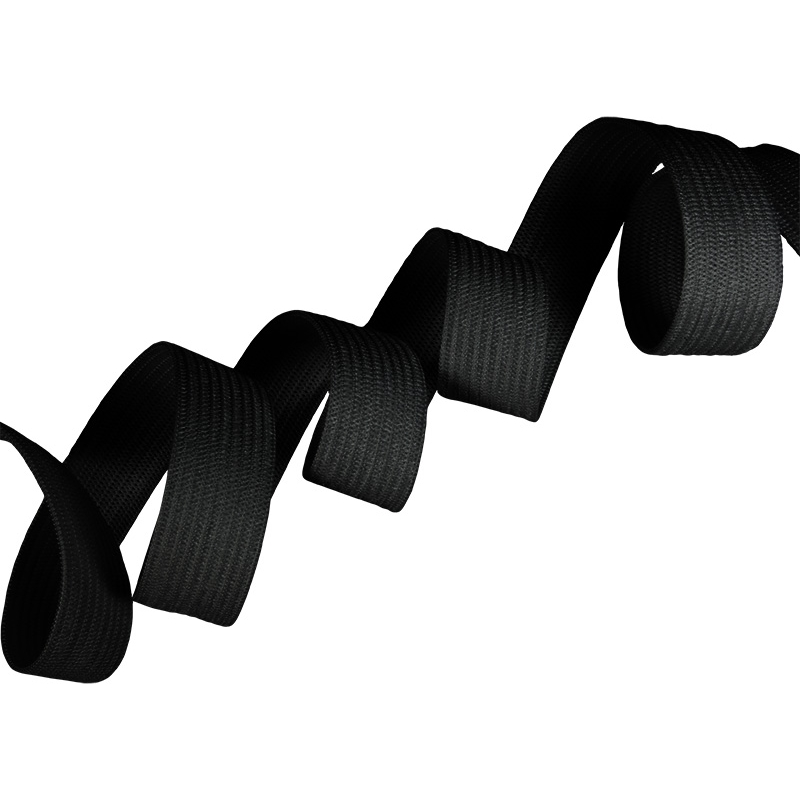 Elastischer band flach gestrickt 40 mm (580) Schwarz polyester 25 lm
