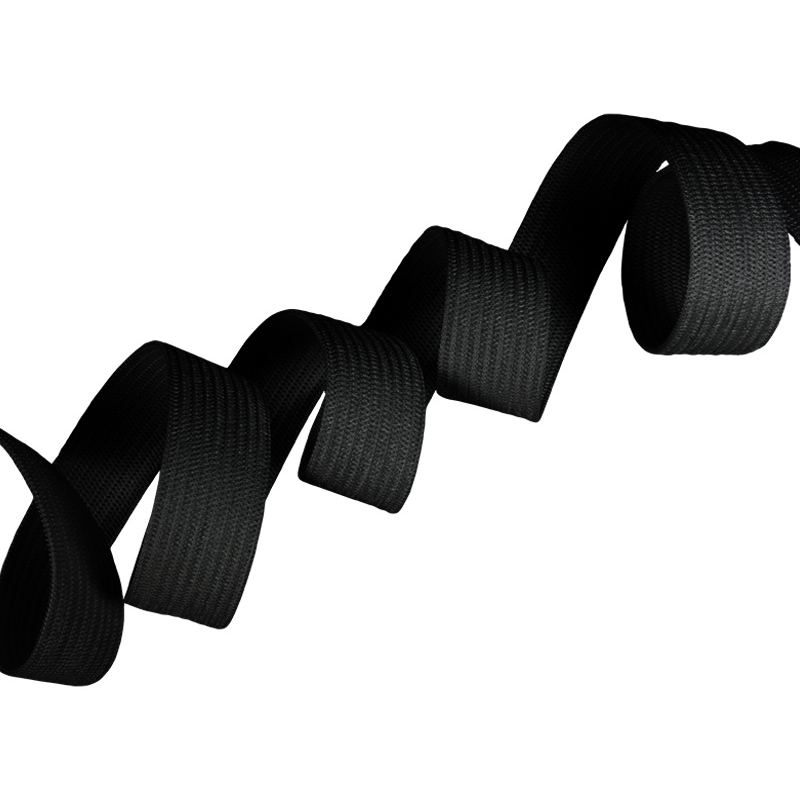 Taśma elastyczna płaska dziana 50 mm (580) czarna poliester
