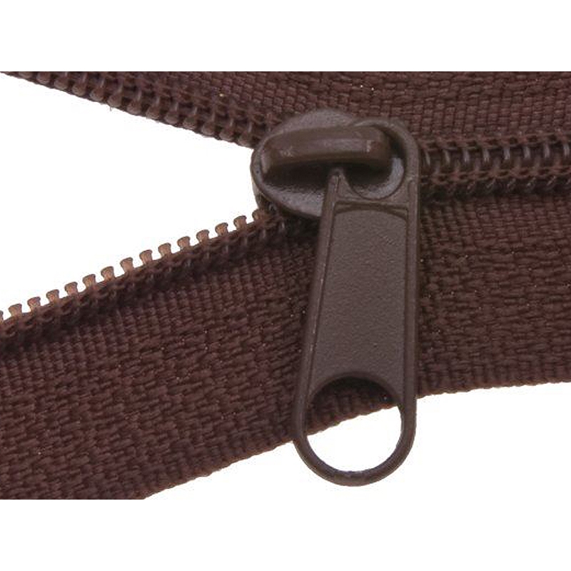 SLIDER FOR NYLON ZIPPER TAPES WITH CORD 3 NON LOCK BROWN 568 100/500 PCS