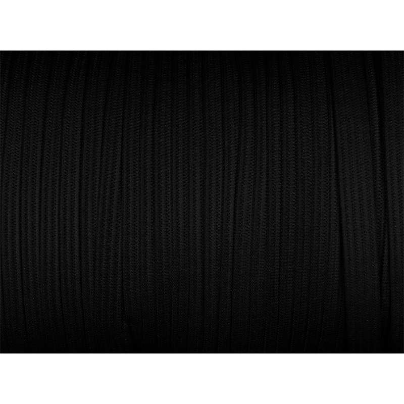 Elastischer band flach gestrickt 8 mm (580) Schwarz polyester 100 lm