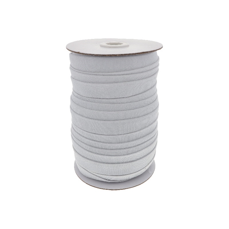 Taśma elastyczna płaska tkana 15 mm (501) biała poliester