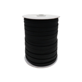 Taśma elastyczna płaska tkana 15 mm (580) czarna poliester