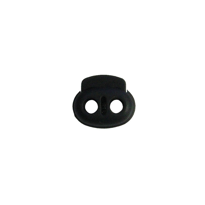 Plastic string stopper 3 mm double černý 100 ks