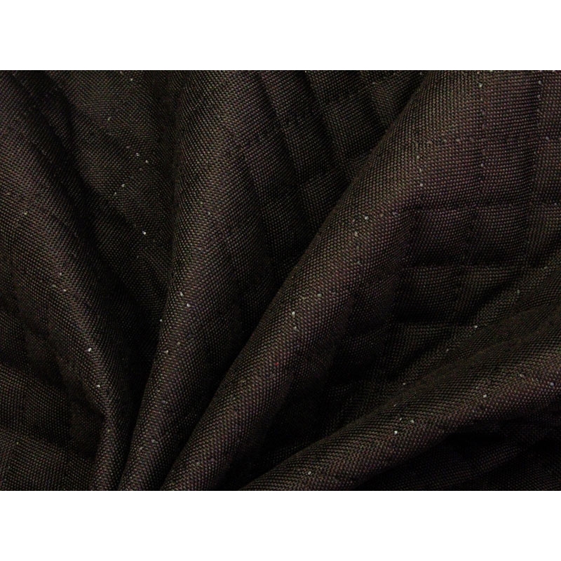 Prošívaná polyesterová tkanina 600d pu karo tmavě hnědá 160 cm 25 m