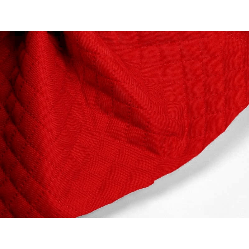 Prošívaná polyesterová tkanina 600d pu karo červená 160 cm 25 m