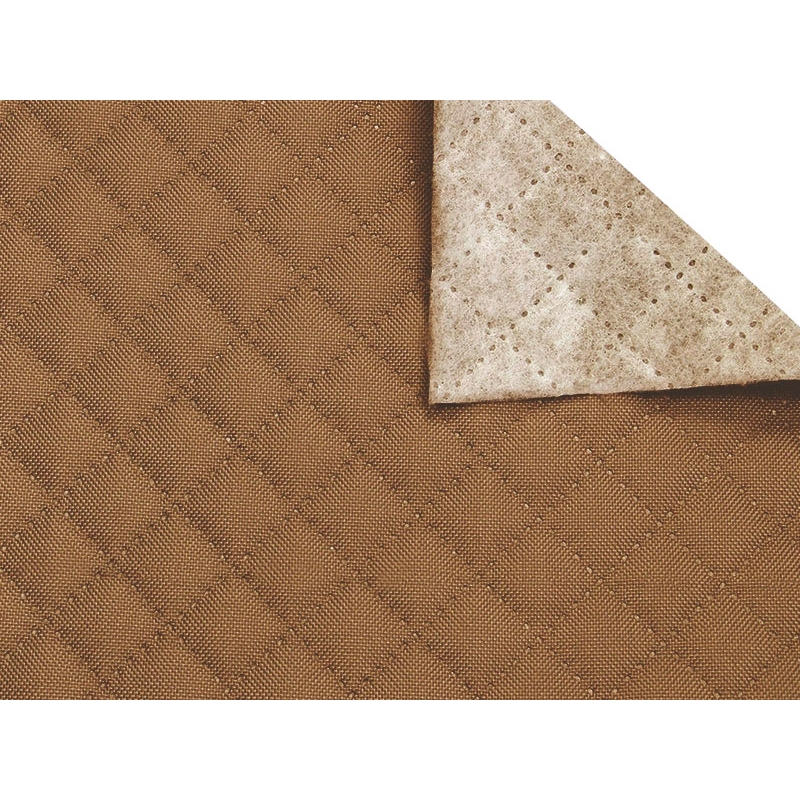 Quilted polyester fabric Oxford 600d pu*2 waterproof karo (894) dark beige 160 cm 25 mb