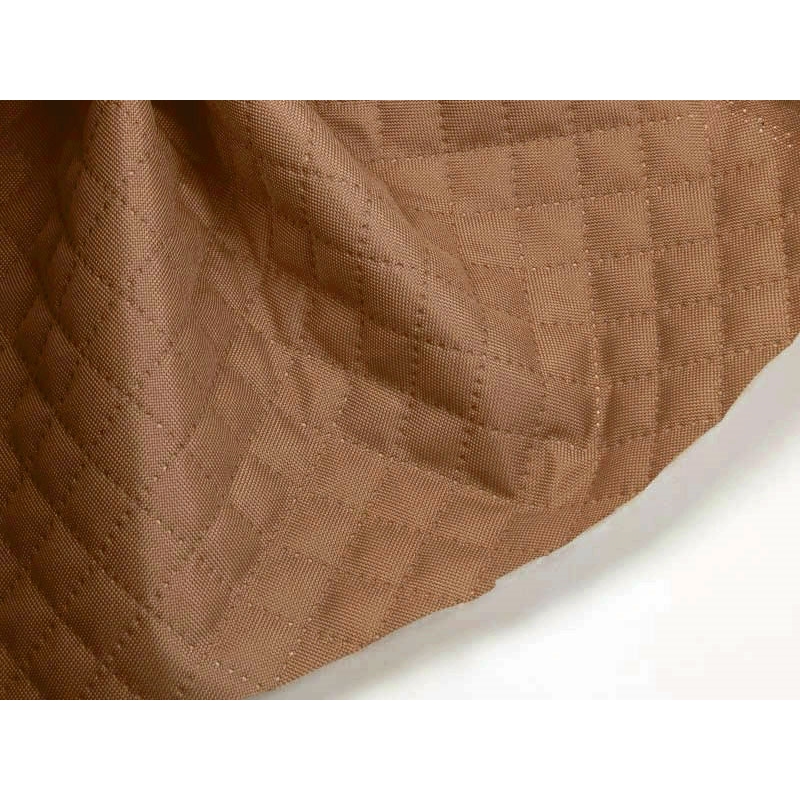 Quilted polyester fabric Oxford 600d pu*2 waterproof karo (894) dark beige 160 cm 25 mb