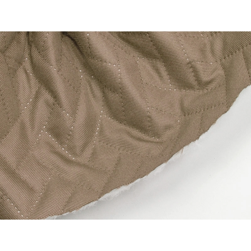Quilted polyester fabric Oxford 600d pu*2 waterproof premium (894) dark beige 158 cm 25 mb
