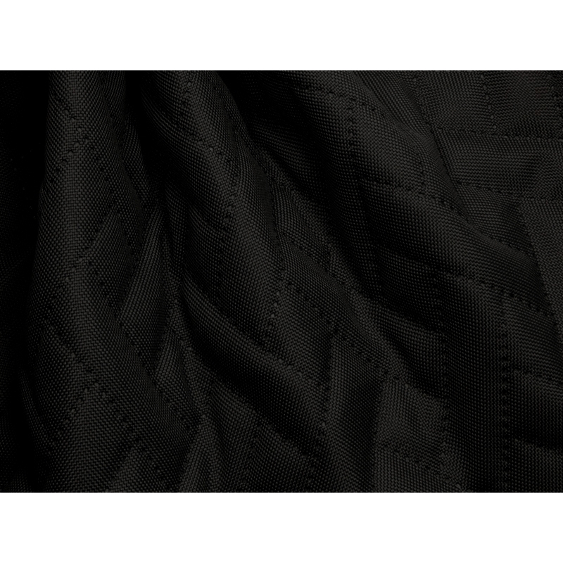 Quilted polyester fabric Oxford 600d pu*2 waterproof premium (580) black 160 cm 25 mb