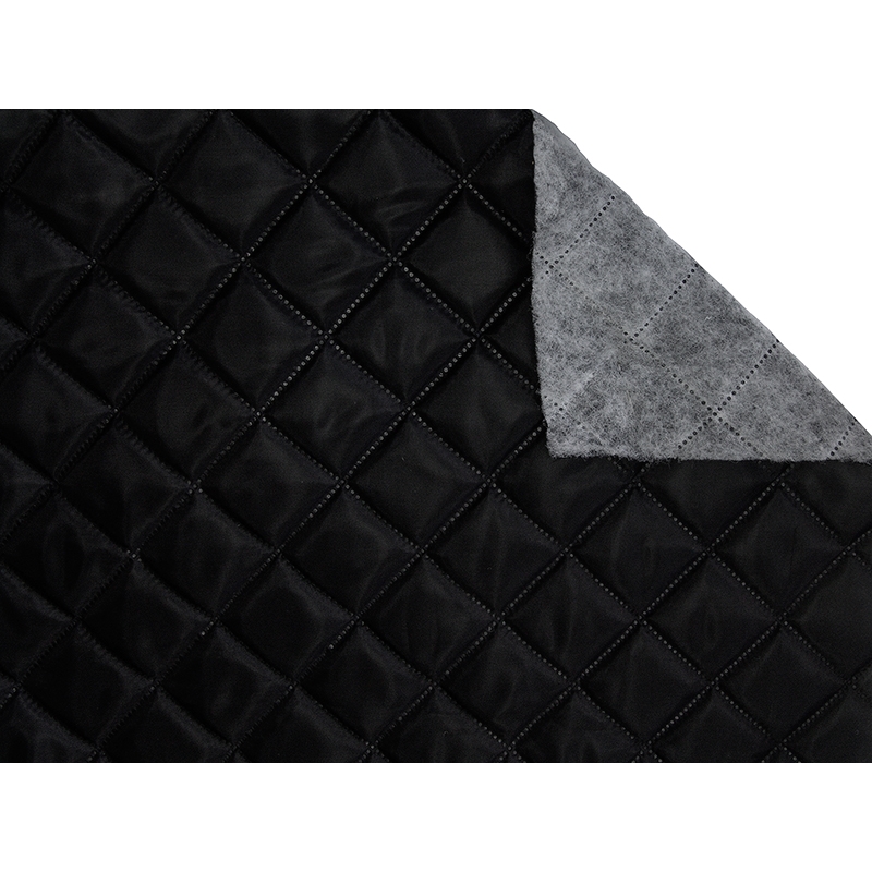 QUILTED POLYESTER LINING  FABRIC 180T (580) BLACK 150 CM 25 MB