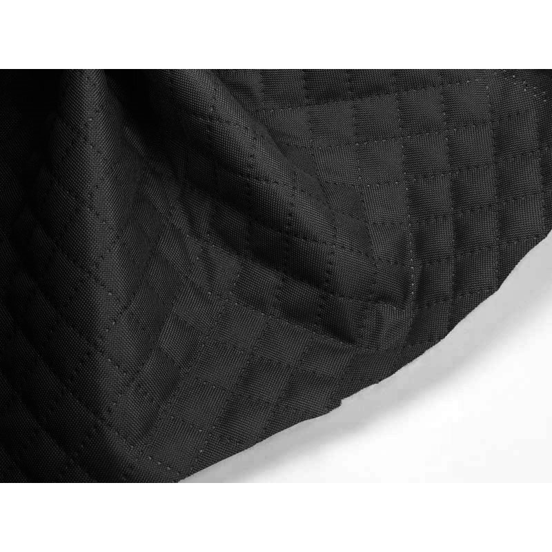 Quilted polyester fabric Oxford 600d pu*2 waterproof karo (301) graphite 160 cm 25 mb