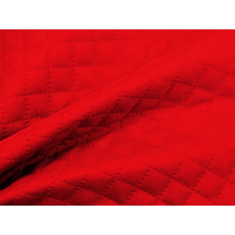 Prošívaná polyesterová tkanina 600d pu karo červená 160 cm 1 m