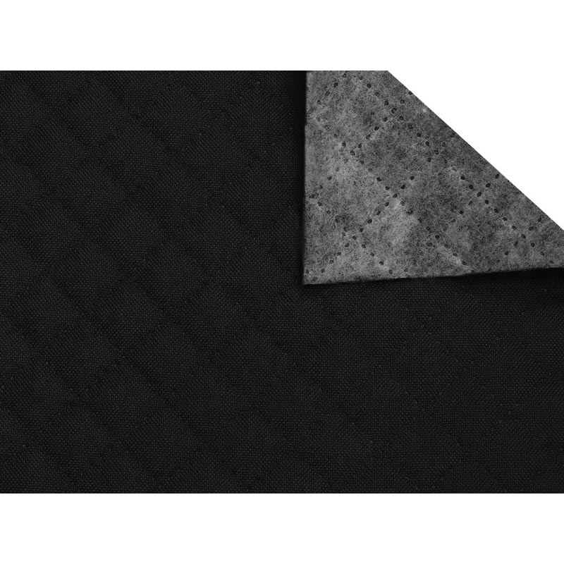 Tkanina Oxford pikowana wodoodporna karo (580) czarna
