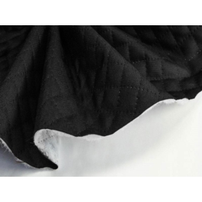 Tkanina Oxford pikowana wodoodporna karo (580) czarna