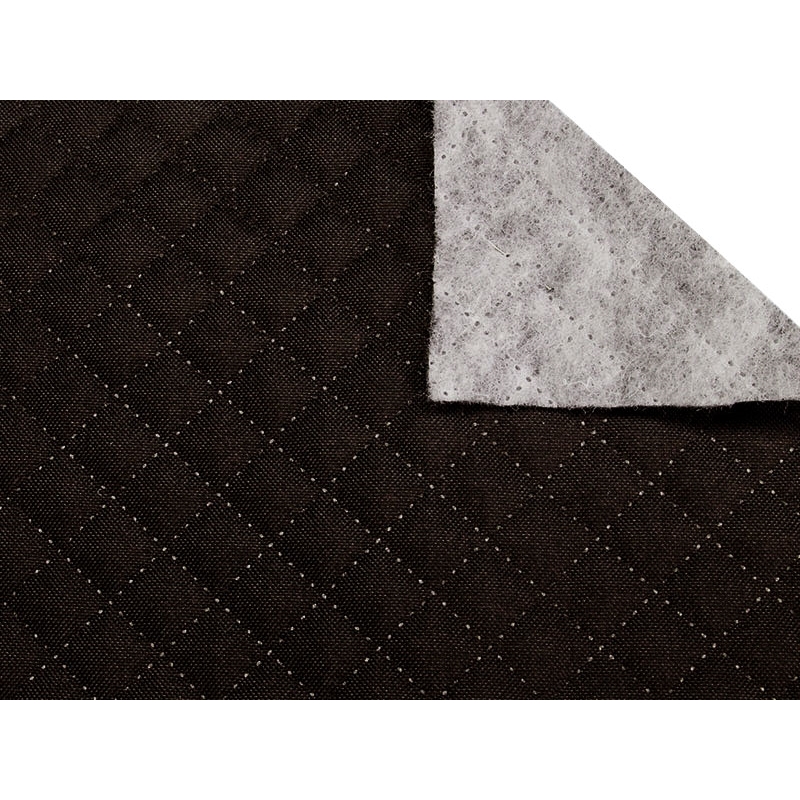 Prošívaná polyesterová tkanina 600d pu karo tmavě hnědá 160 cm 1 m