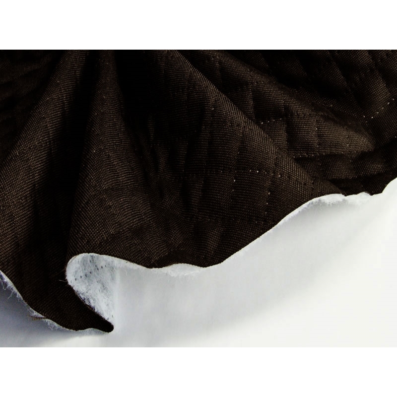 Polyester-steppstoff 600d pu-beschichtet karo dunkelbraun 160 cm 1 lm