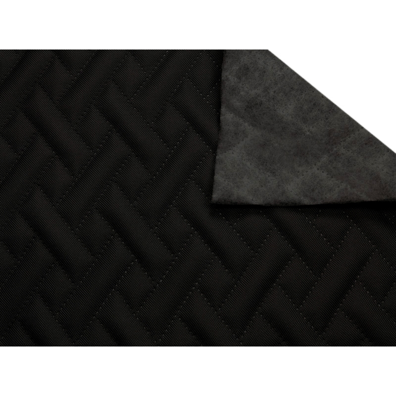 Prošívaná polyesterová tkanina 600d pu premium černá 160 cm 1 m