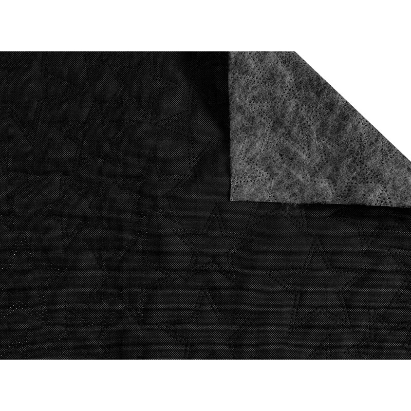 Prošívaná polyesterová tkanina 600d pu hvězdy černá 160 cm 1 m