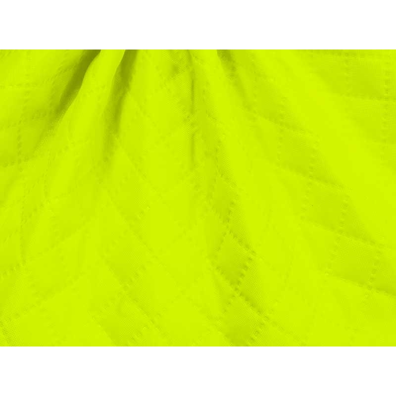 QUILTED POLYESTER FABRIC 420D PU KARO COVERED YELLOW NEON 1003 150 CM 25 MB