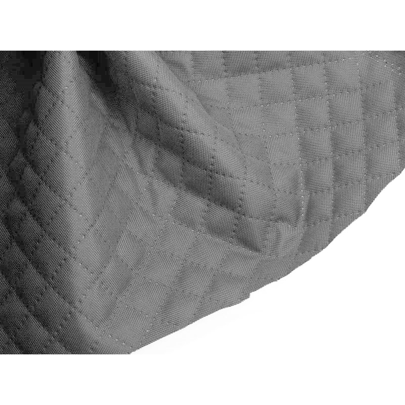 Quilted polyester fabric Oxford 600d pu*2 waterproof karo (134) grey 160 cm 25 mb