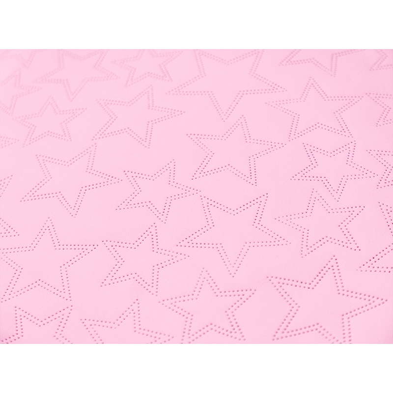 IMITATION QUILTED LEATHER STARS LIGHT PINK 140 CM 1 MB