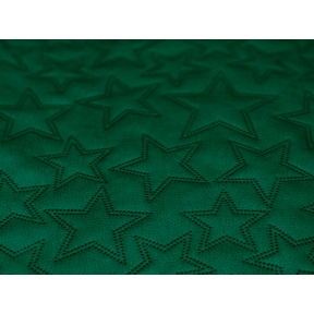 Sztuczna skóra pikowana gwiazdki zielona