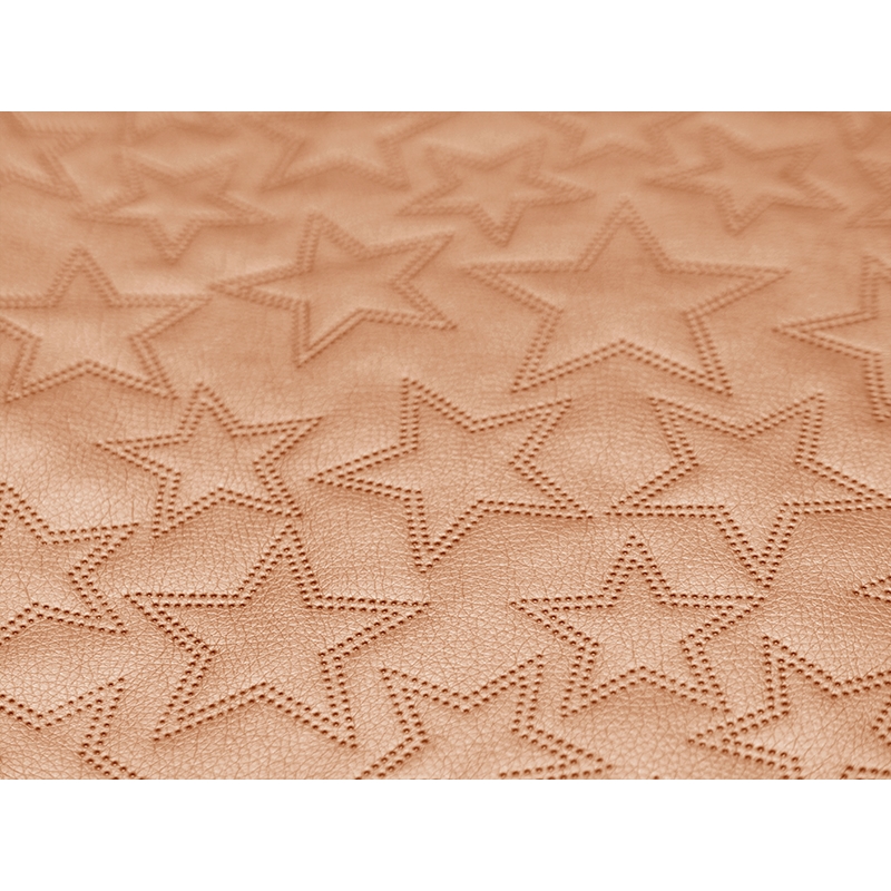 IMITATION QUILTED LEATHER STARS GOLD 140 CM 1 MB